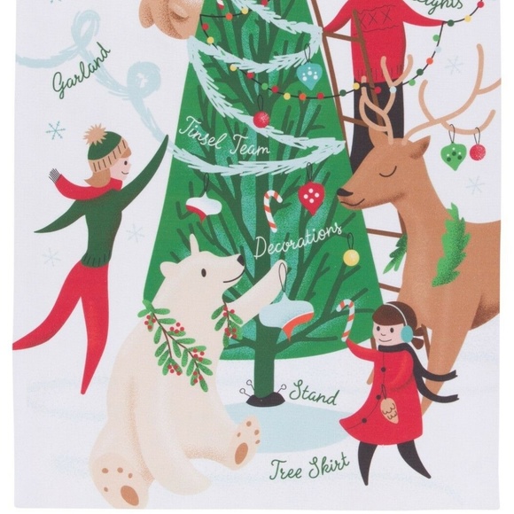 NOW DESIGNS Set of 2 Tea Towels Christmas Tree NWT - Picture 2 of 2